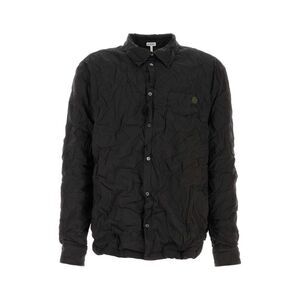 Loewe Men Black Poplin Shirt